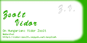 zsolt vidor business card